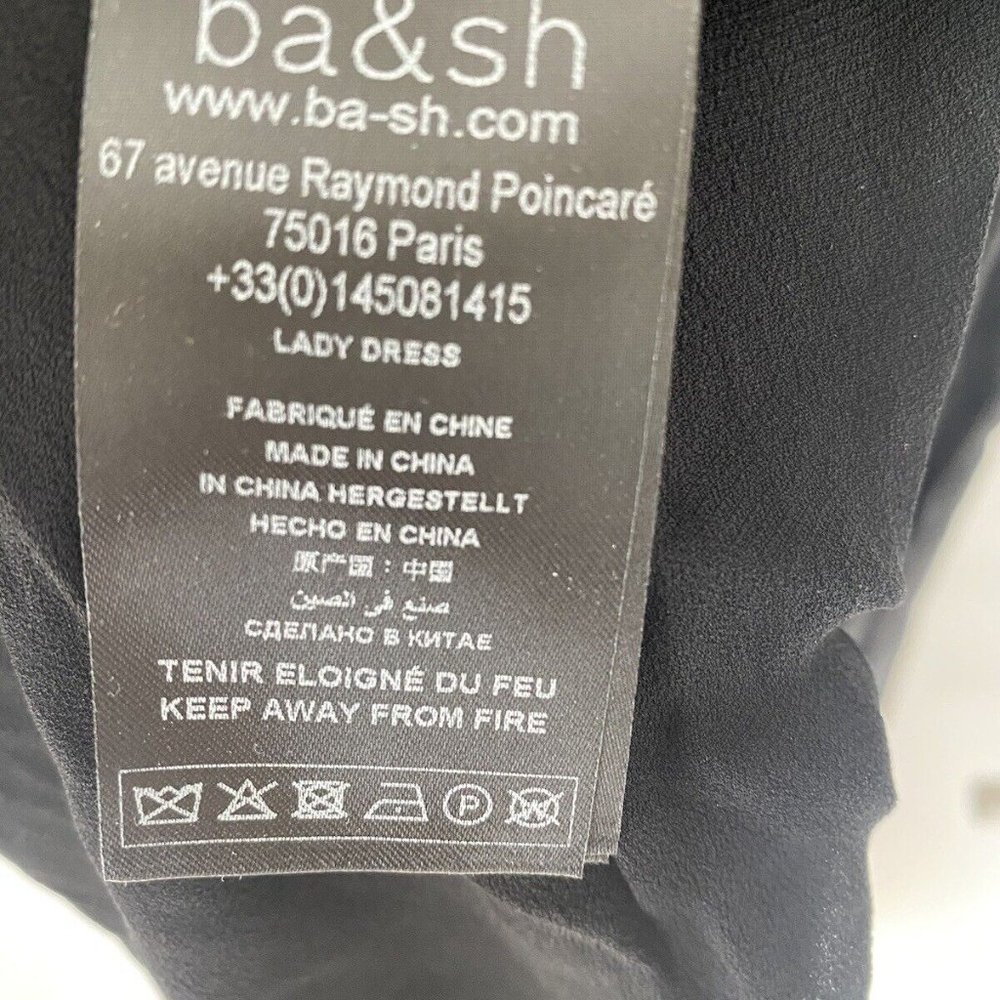 BA&SH Rym Asymmetrical Midi Dress - Black_Small (1) - Picture 5 of 7